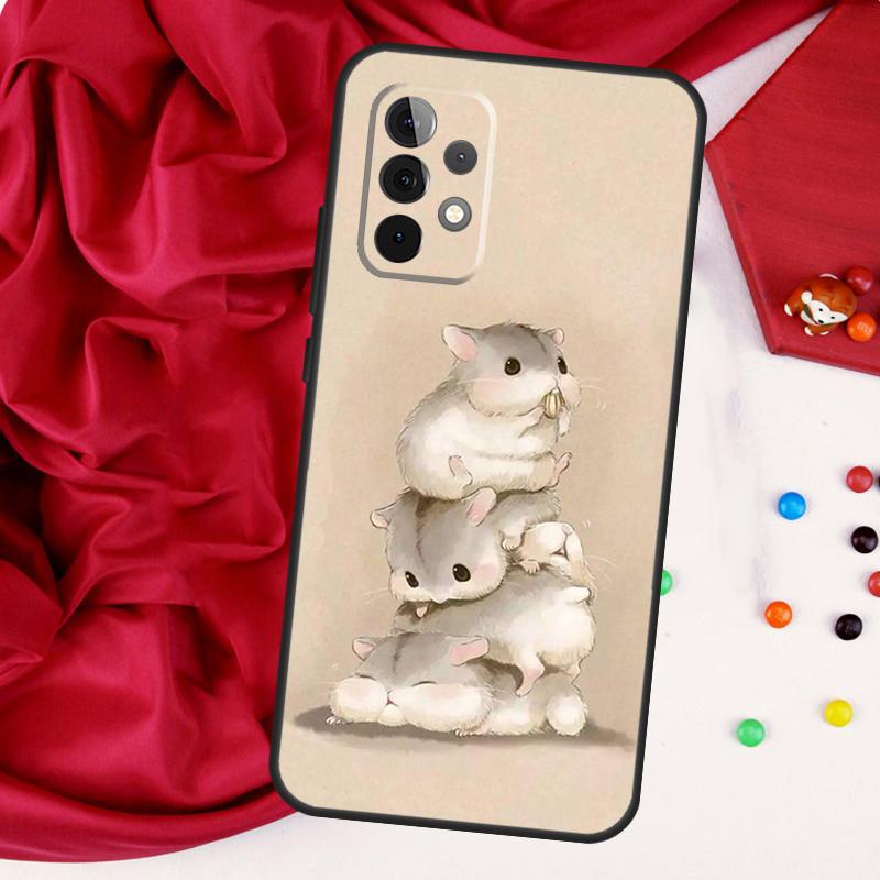 Cute Lovely Pet Hamster Funda For Samsung Galaxy A54 A34 A14 A13 A23 A33 A53 A73 A12 A22 A32 A52 A51 A71 Case