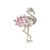 Elegant Flamingo Crystal Brooch: Cute Animal Pin for Coats or Jackets