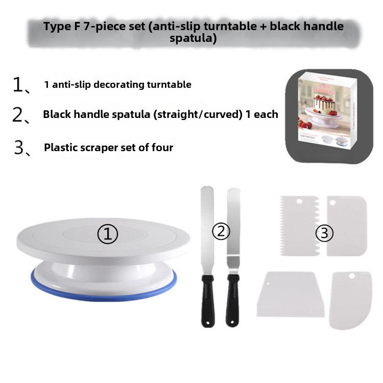 Wheat Straw Cake Turntable Decorating Set - Rotating Baking Tool for DIY Projects