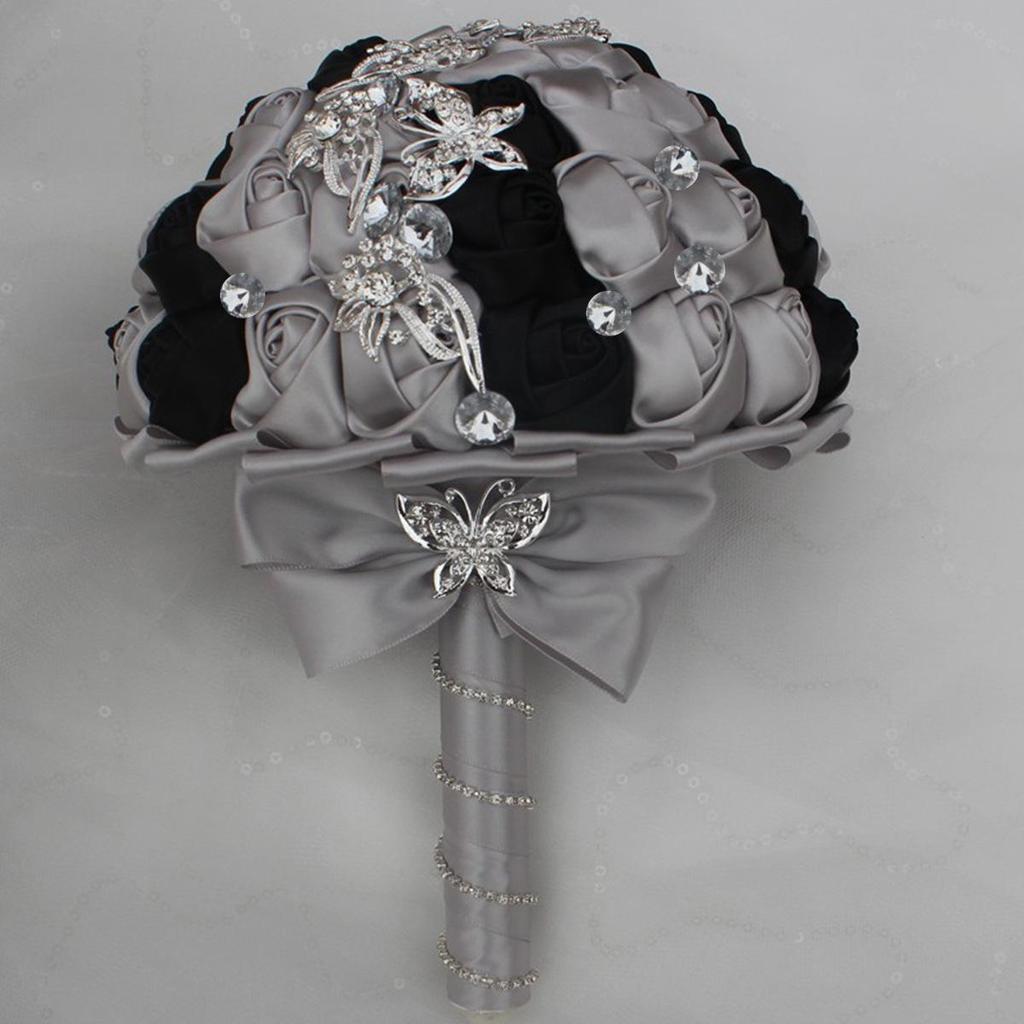 Wifelai Butterfly Drill Ribbon Bridal Bouquet W2216