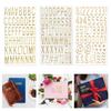 3D Metallic Color Letter Number Sticker PVC Letter Sticker Scrapbooking Sticker for Card Making Photo Album Wrapping