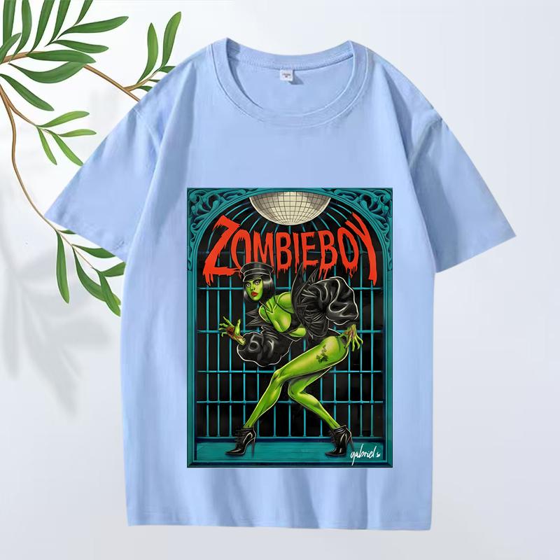 Zombieboy Essential graphics T Shirt men women Oversized 100% Cotton streetwear short sleeve Summer print Unisextops