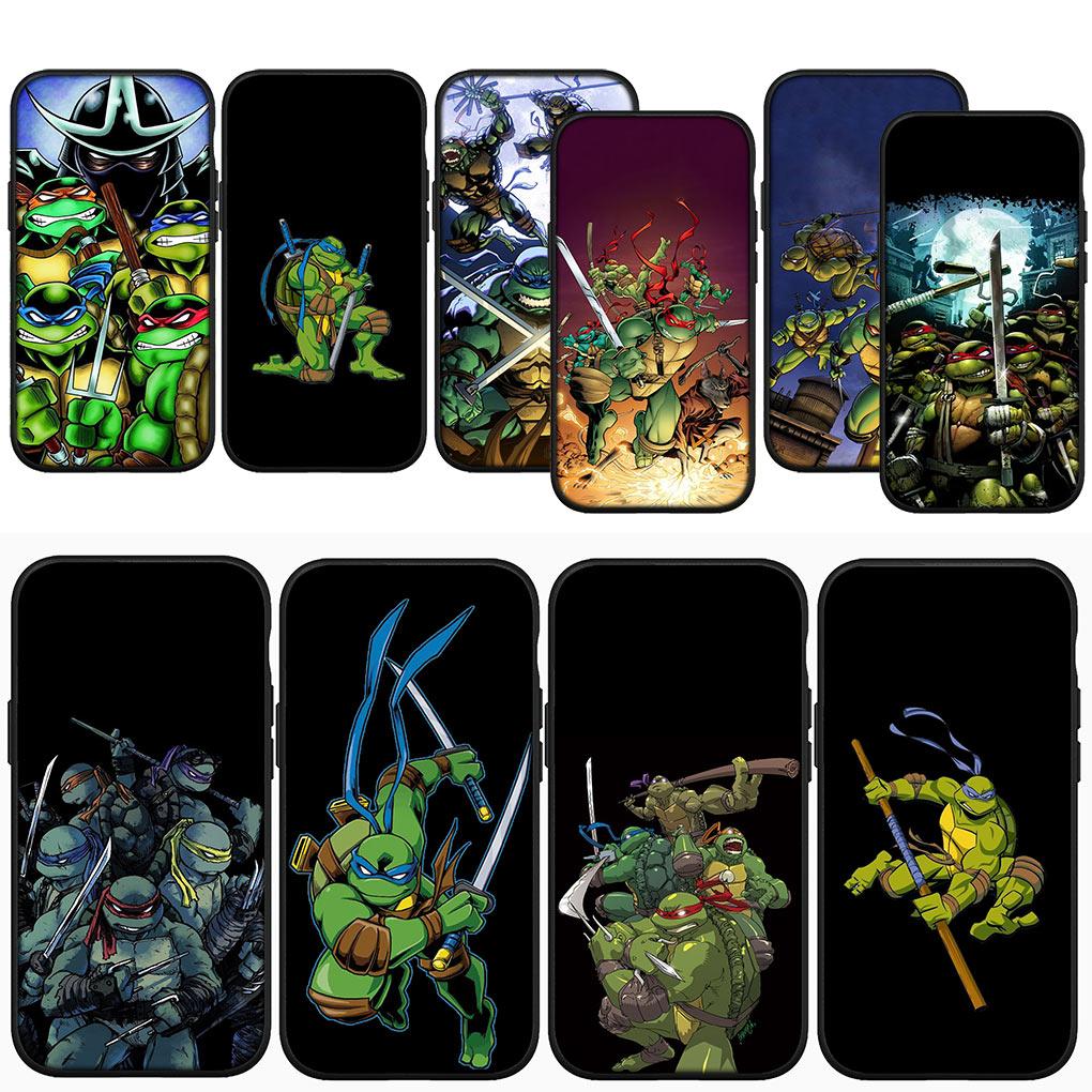 Custodia Cover per Telefono Anime Tartarughe Ninja per Apple iPhone 16 15 14 13 12 11 Pro Max 6 6S Plus + SE 15+ 16+ Custodia Morbida