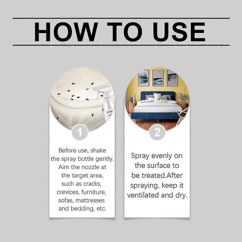 3X Bedbug Killing Spray Kils Bed Bugs Eggs Prevent Fleas And Bed Bug Bites