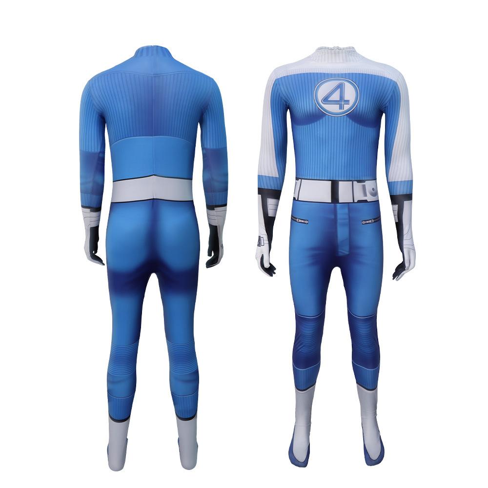 Halloween Cos Costume Fantastic Four 2cosplay Mr. Fantastic Invisible Woman Thunderbolt Onesie Cosplay Costume