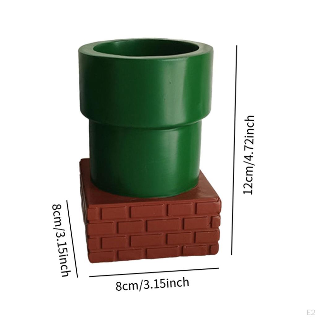 Desk Pen Holder Tube Shaped Pencil Cup for Pens Pencils Desktop Decor