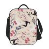Sighthound Flower Love Insulated Lunch Tote Bag for Greyhound Whippet Dog Portable Cooler Thermal Food Bento Box Kids School