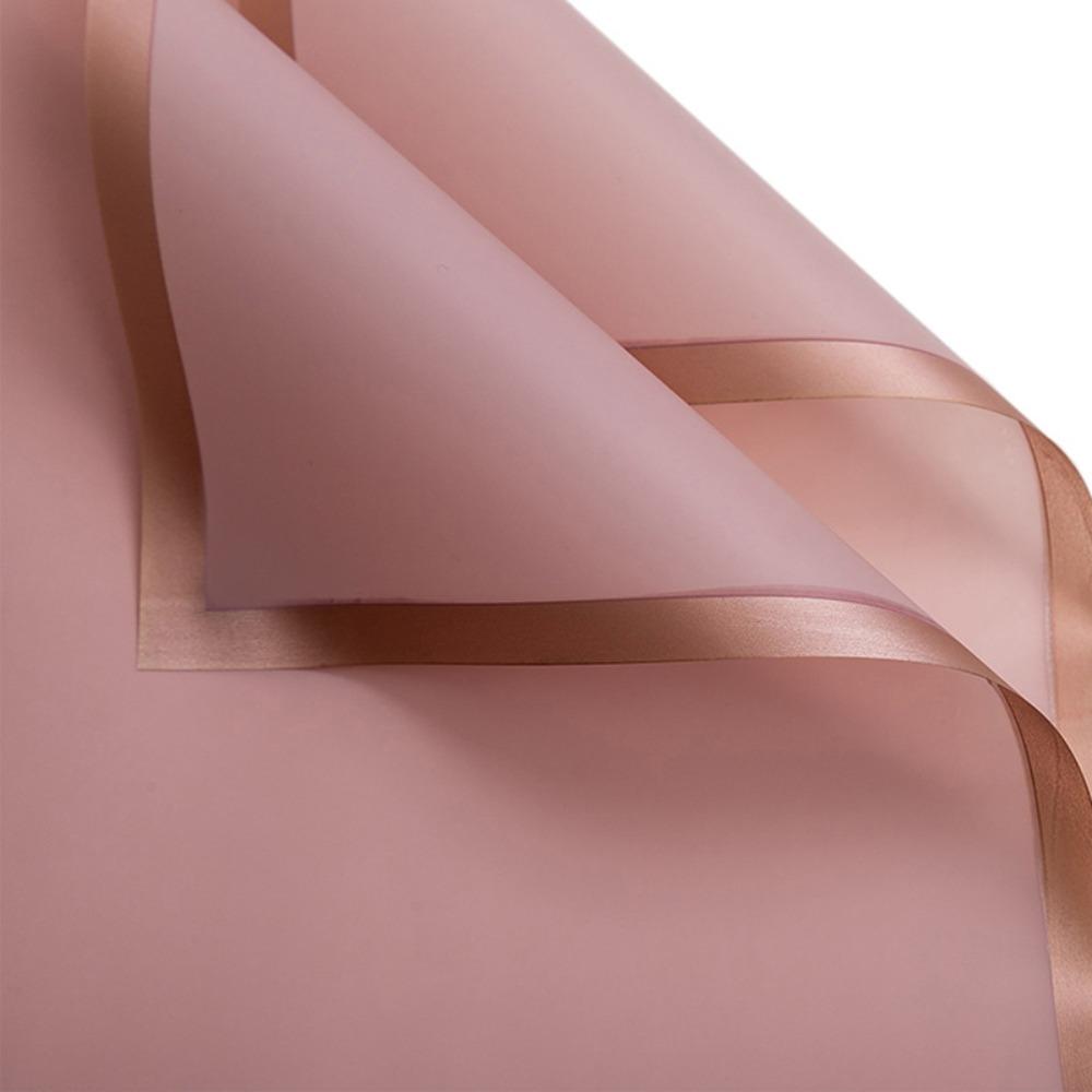 20 Sheets 9 Colors Flower Wrapping Paper Waterproof Gold Edge Bouquet Wrapping Paper Half Transparent