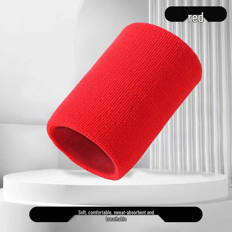 Colorful Cotton Sweat-Absorbent Sports Wristband for Fitness, Running, Basketball, and Badminton
