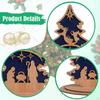 Christmas Decoration Tree Decorative Wooden Sign Desktop Ornament for Holiday