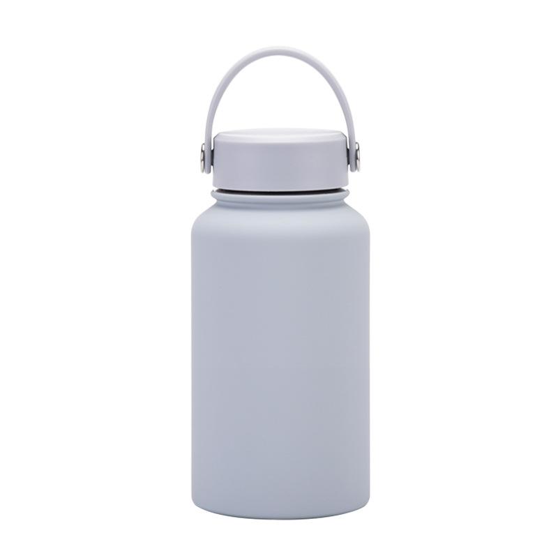 

650Ml Stainless Steel Portable Sports Kettle Portable Outdoor Water Cup Vacuum Thermos Cup 650ml светло-серый