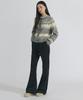STEP AROUND Fleece Lined Bootcut Banding Pants_Navy