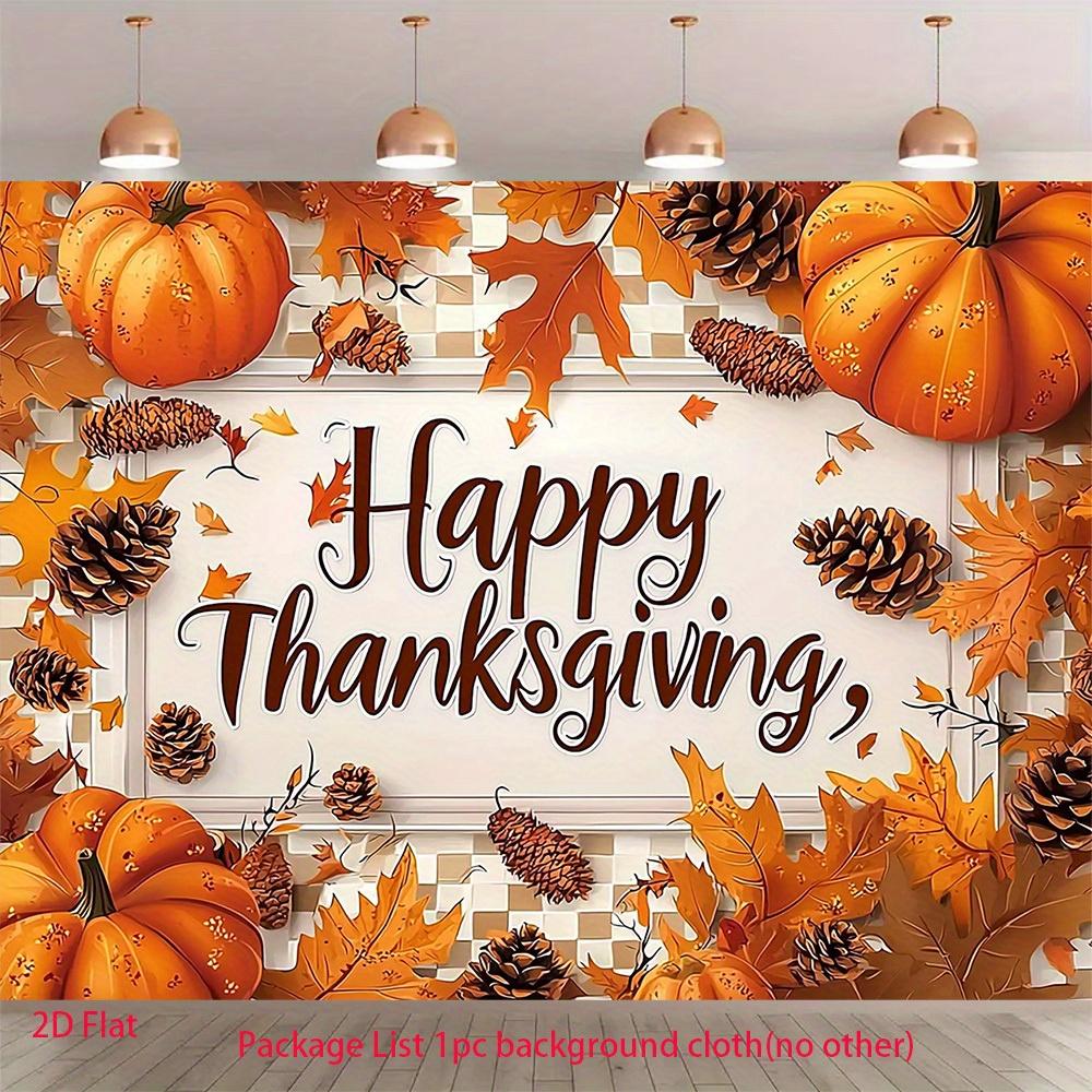 Two-dimensional plane, 1 piece - Thanksgiving pumpkin set-up, suitable for background banner, suitable for celebration events