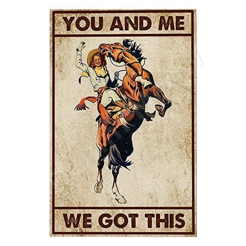 West Cowboy Tin Sign, I'm Your Huckleberry Vintage Metal Sign, Wall Art Poster, Dominic Sign for Bar, Garage, Cafe, Decor