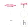 Outdoor Bird Feeder Birdbath Decorative Ornament Weatherproof Cute Iron Bird Bath Bowl for Garden Yard Lawn Courtyard Backyard