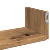 3-Piece wall decoration storage shelf, decorative wall-mounted display rack, artist oak engineered wood