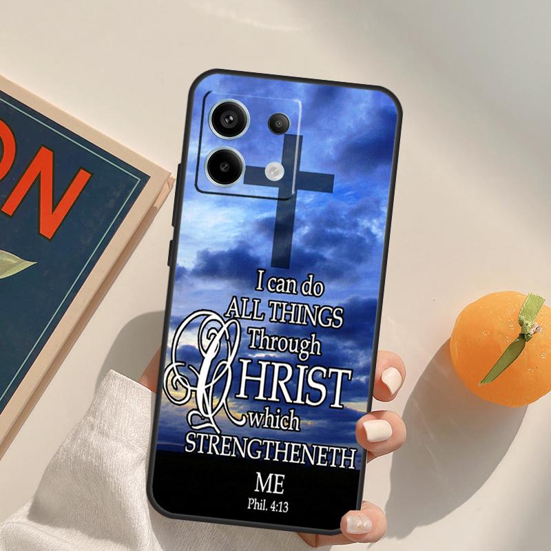 Christian Jesus Christ Bible Verse Funda For Xiaomi Redmi Note 14 13 Pro 9 10 11 12 9S 10S 11S 12S Redmi 13C 10C 12C 14C Case
