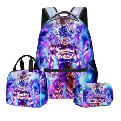 Dragon Ball Dragonbal Three-Piece Set, Primary And Secondary School School Bag, Children'S Backpack, Lunch Bag, Pen