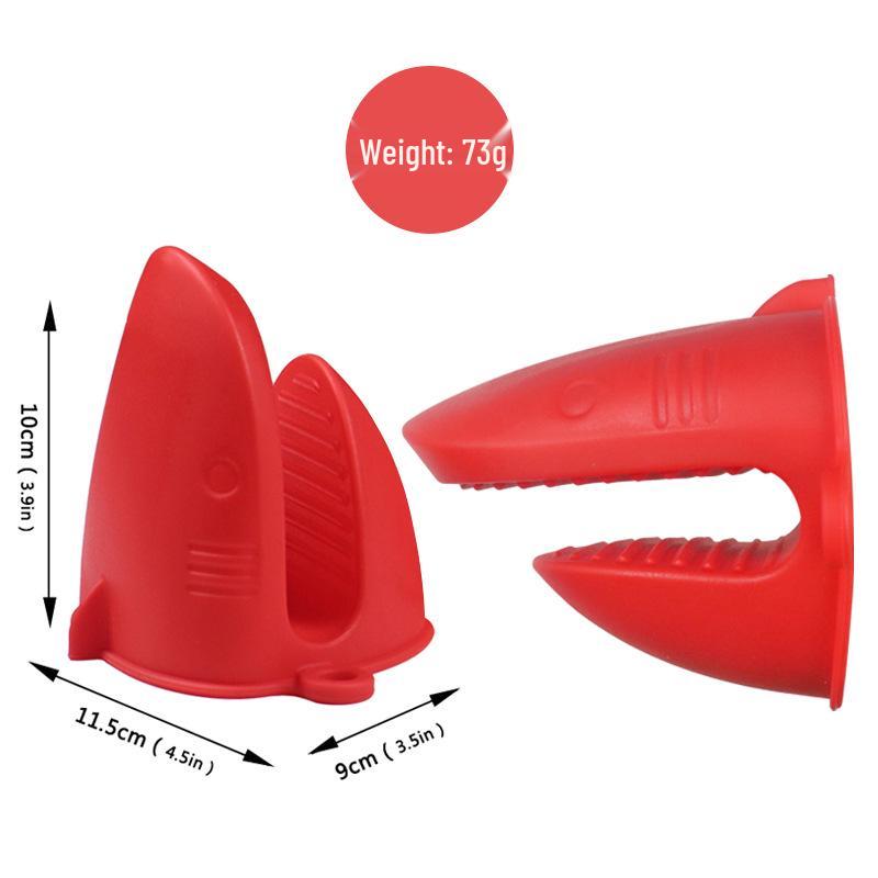 Heat-Resistant Non-Slip Silicone Oven Gloves & Bowl Clip