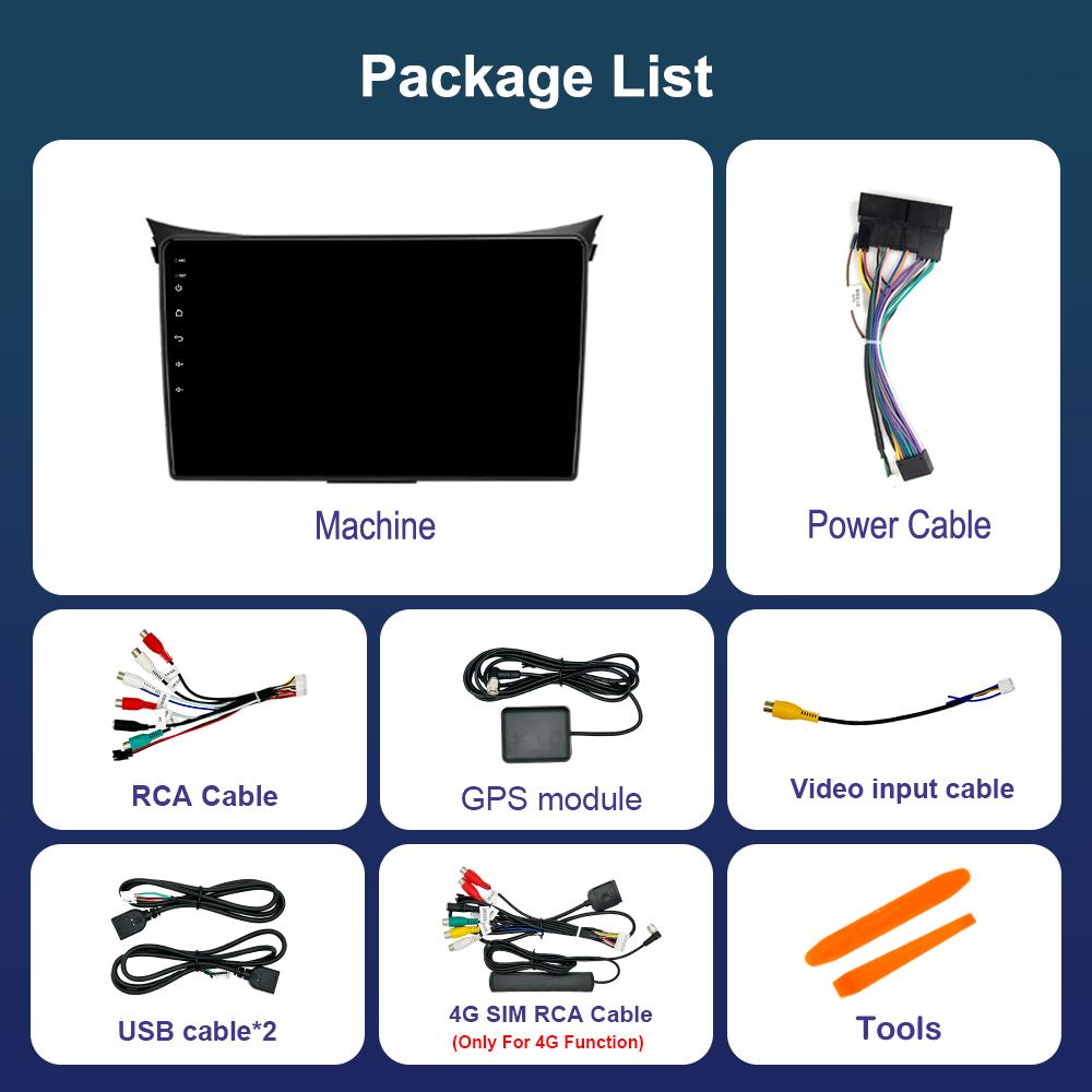 Android System 9 '' for Hyundai I30 II 2 GD 2011 - 2017Car Video Multimedia Player DSP Stereo 4G IPS Screen Navigation GPS WiFi