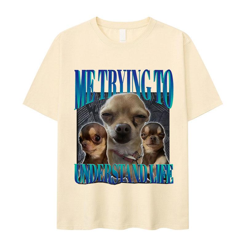 Chihuahua Unisex s Fun Pattern camiseta mee retro Y2K camiseta de Unisexga corta