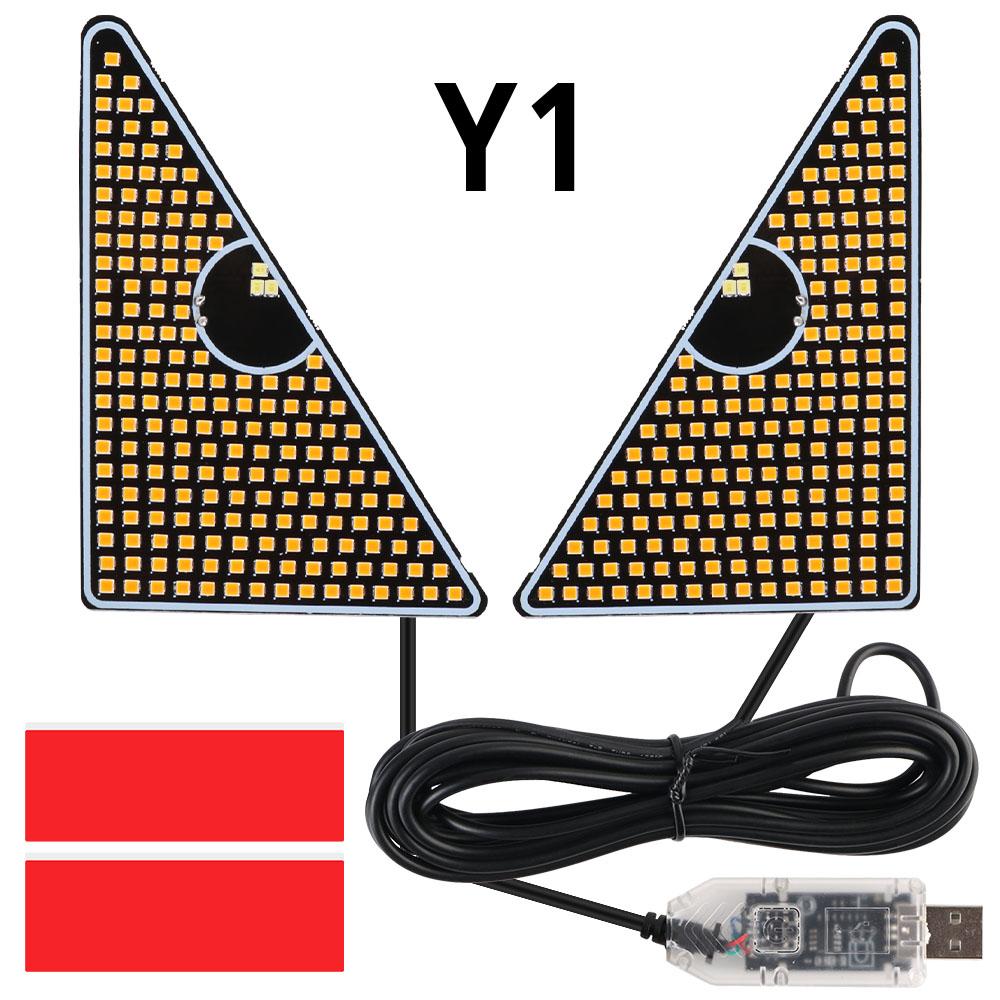 Car Windshield Glow Flexible LED LED Signal Lights Flashing LED Decoration Light Panel Devil Eyes Light For Car Windshield USB