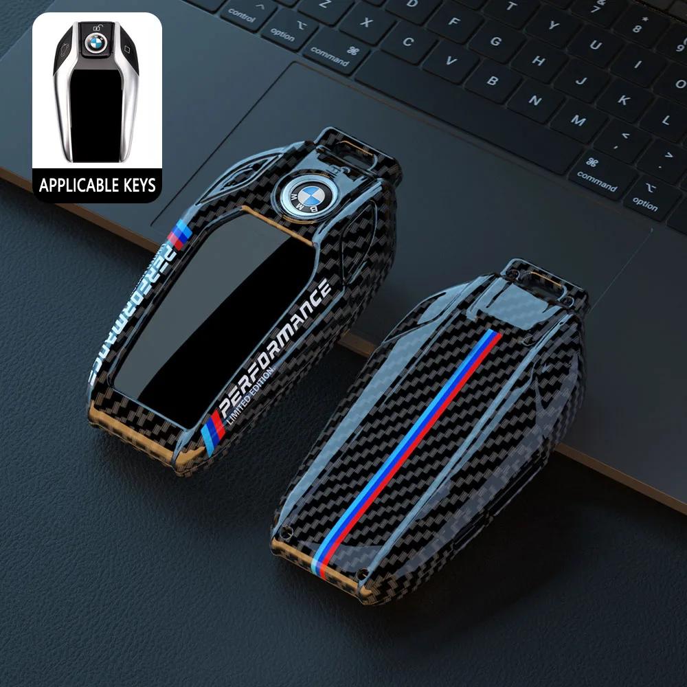 Funda de fibra de carbono para llave de coche, bolsa sin llave para BMW 5 7 Series G11 G12 G30 G05 G07 X3 X4 X5 X7 G31 G32 I8 I1