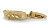 Bulldog, English Bulldog, British Bulldog – Brooch with a clip, gold-plated holder for a race number | Art-Dog