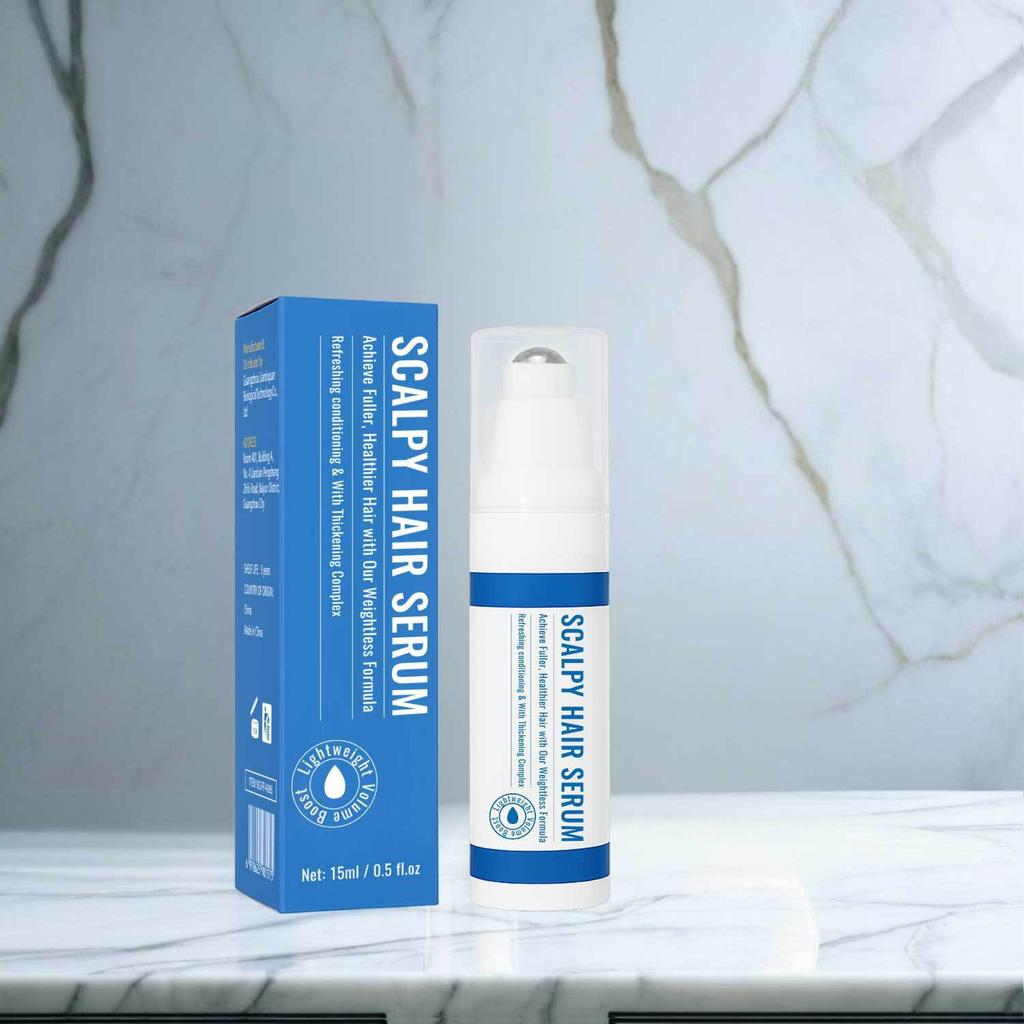 Scalpy Hair Serum 15g Neutral Packaging Scalp Nourishing Treatment Strengthens Hair Roots Anti-Hair Loss Portable