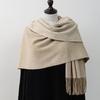 Women's Double-sided Wool Cashmere Scarf Shawl: New High-end Autumn/Winter 2026 Style