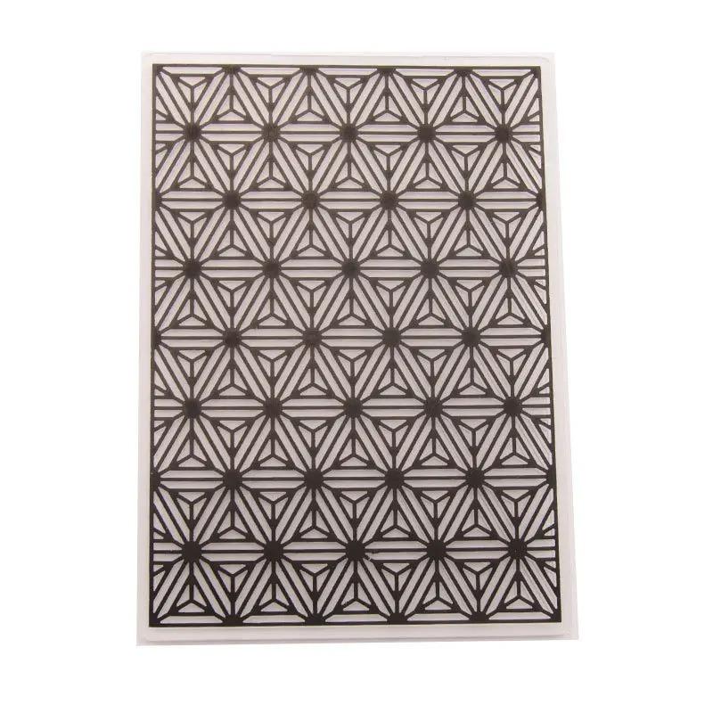 3D Textured Impressions Embossing Folder, Line Textured Dot Background Embossing Folder for Card Making DIY Craft Art Supplies