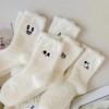 5Pairs Soft Mink Fur Socks Cartoon Sleeping Socks Women Kawaii Thicken Warm Socks Girls