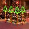 2026LED Christmas Green Tree Stake Lights OutdoorGarden Lawn Lights Durable Holiday Decoration for Pathway PorchSnow Party Decor