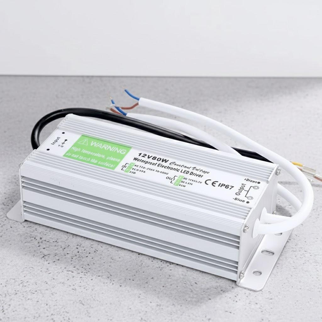 

12V24V 20W60W Waterproof IP67 LED Light Box Transformer Switching Power Supply Driver for Signs срібний