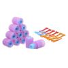36PCS  Hair Rollers Set Self-Adhesive Rollers Curlers Set In 3 Sizes with 12PCS Hair Clips DIY Curling Tool
