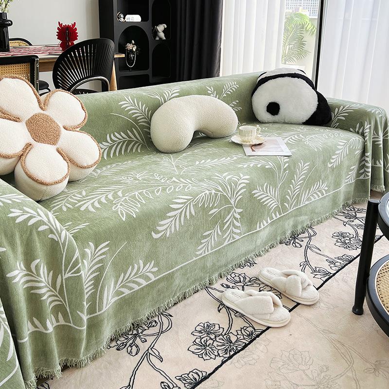 High-Grade Chenille Sofa Towel Full Cover Cloth Four Seasons Universal Cushion Cat's Paw Stain-Resistant Non-Slip Cover Blanket