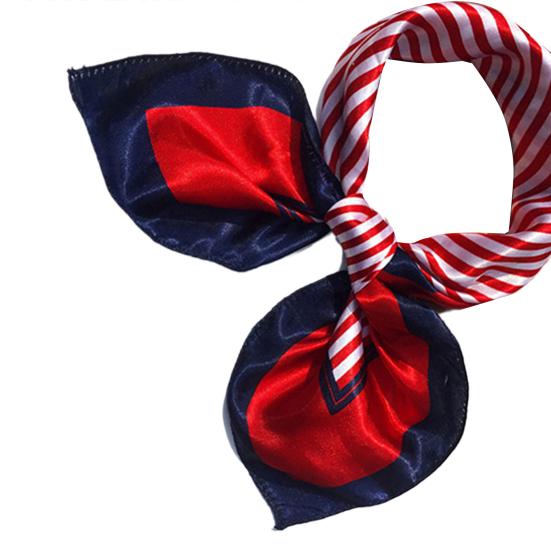 Faux Silk Square Satin Soft Kerchief Stewardess Scarf Bandana Neckerchief