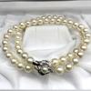 Akoya Pearl Necklace Natural Jewelry Pink Beige Approx. 41cm 6.5mm–7.0mm 27.0g Silver Clasp w/Box
