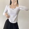NOME Women's Square Neck Long Sleeve T-Shirt