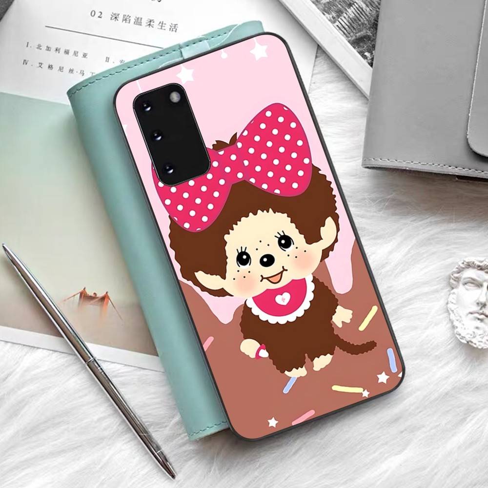 Cute Cartoon M-Monchhichi Phone Case For Samsung S 24 Fe 25 Ultra Plus 20 Lite 21 30 22 23 24 22 Ultra 5G Fundas Samsung S20 5G