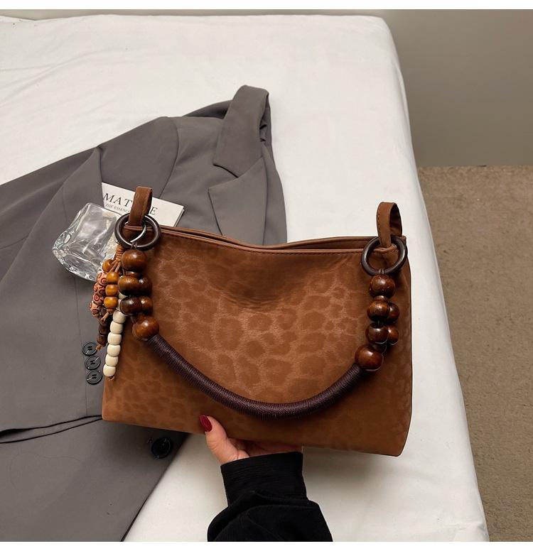 

2025 новая модная ретро сумка на плечо подмышку,通勤 текстура, иностранный стиль, замшевая сумка-тоут для женщин