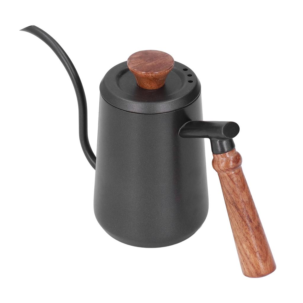 Kaffee Aufgusskessel 304 Edelstahl Lebensmittelqualität Schwanenhals Holzgriff Ergonomisches Design