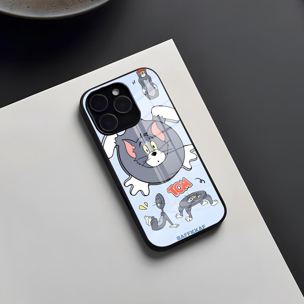 T-Tom And J-JerryES Phone Case For IPhone 17 Pro Max 16 15 14 Pro Max 13 11 X Xs Xr 8 7Plus Glass Cover