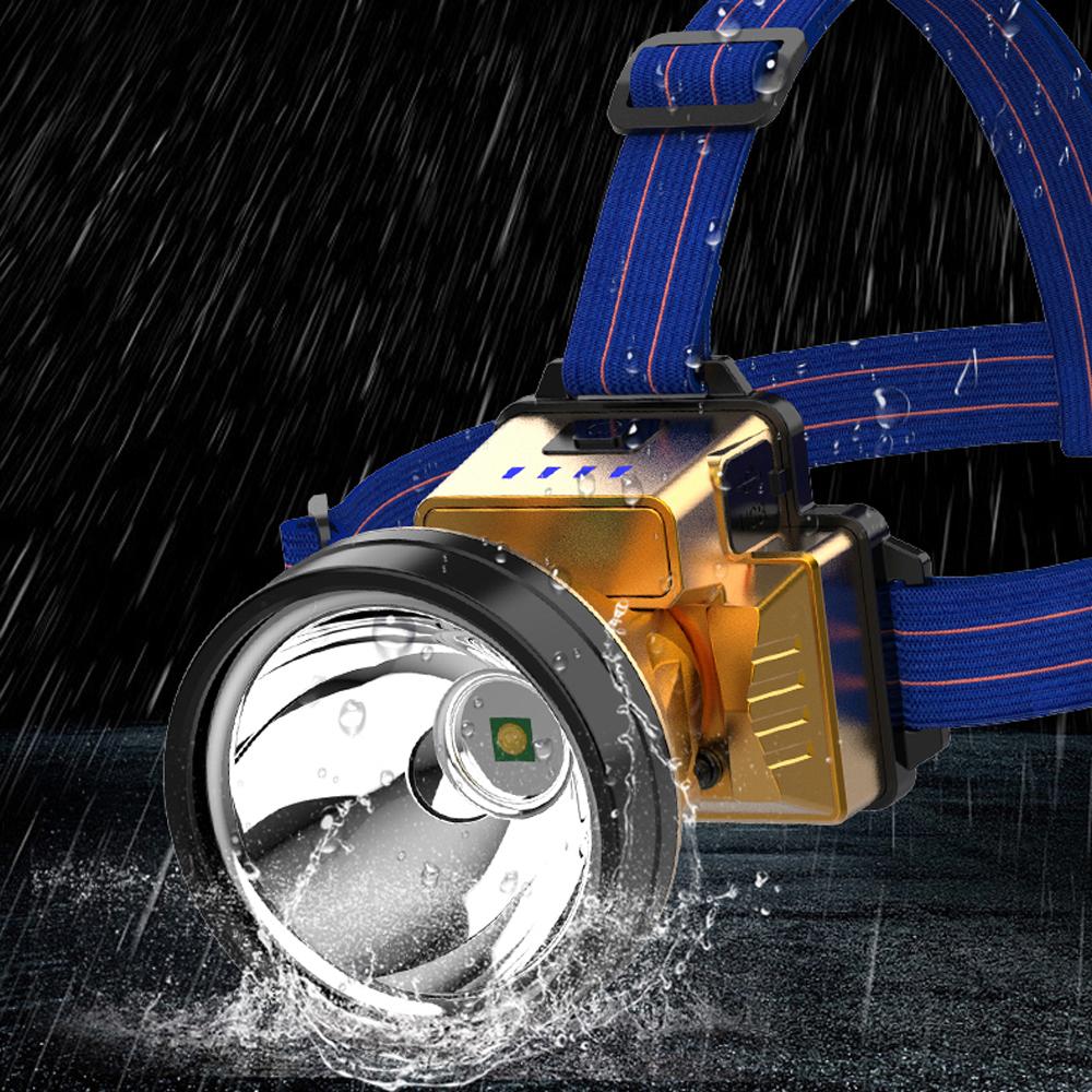 LED čelovka svítilna Dobíjecí vysoce jasná čelovka se 3 světelnými režimy podporujícími pohybový senzor