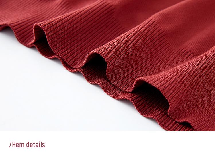 Spring Seven-Sleeve Knit Pullover with Embroidery: Ice-Silk Style for Middle-Aged & Elderly Mothers