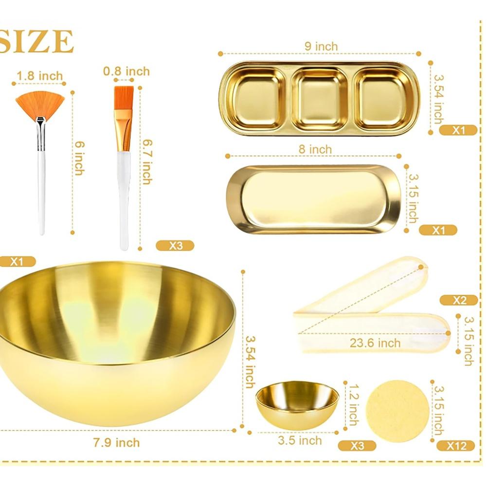 DIY Face Mask Mixing Bowl Facial Treatment Bowl Set Applicator Brush Serving Tray Facial Skin Care Tool Beauty Supplies Makeup