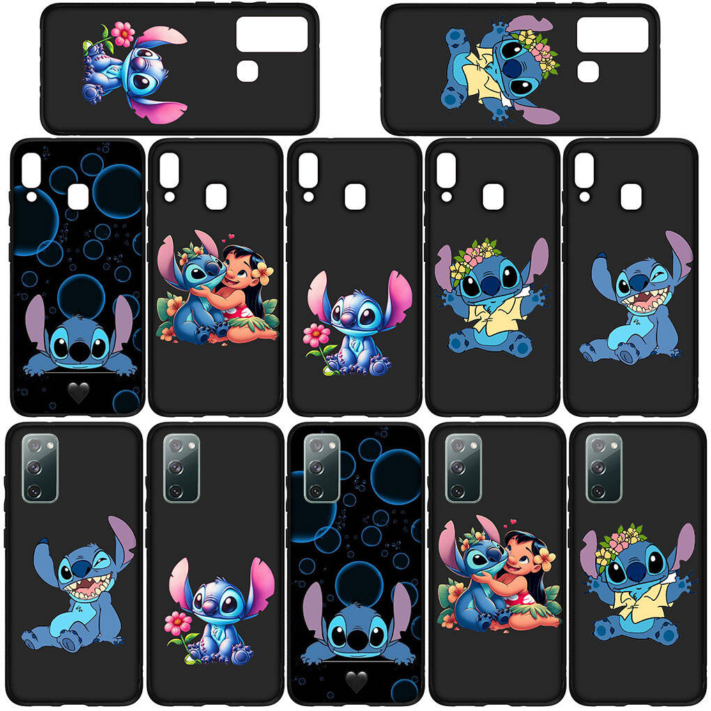 Coque de téléphone pour Samsung Galaxy S25 S23 S22 S21 S24 Ultra FE A05 A06 A15 A16 A36 A37 A35 A54 A55 A56 A57 A25 A26 A53 A17 Jolie Housse Stitch Mignon Lilo