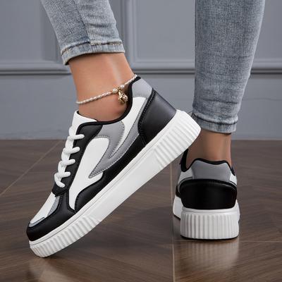 Scarpe da ginnastica da donna Scarpe da skateboard piatte antiscivolo casual unisex Scarpe da skateboard stringate da donna