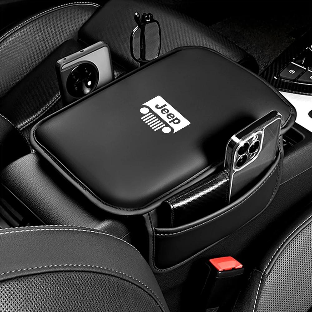 Pentru Jeep Pad Pad pentru Cutia Cotieră Auto din Piele Capac Protector pentru Cotieră Consolă Centrală Auto cu Buzunar de Depozitare Pentru Jeep Renegade Wrangl