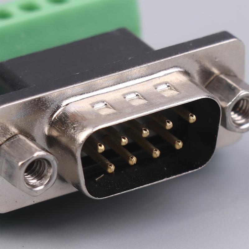 5Pcs Db9 Male Female Adapter Signals Terminal Module Rs232 Rs485 Serial To Terminal 9-Pin 9-Hole Connector